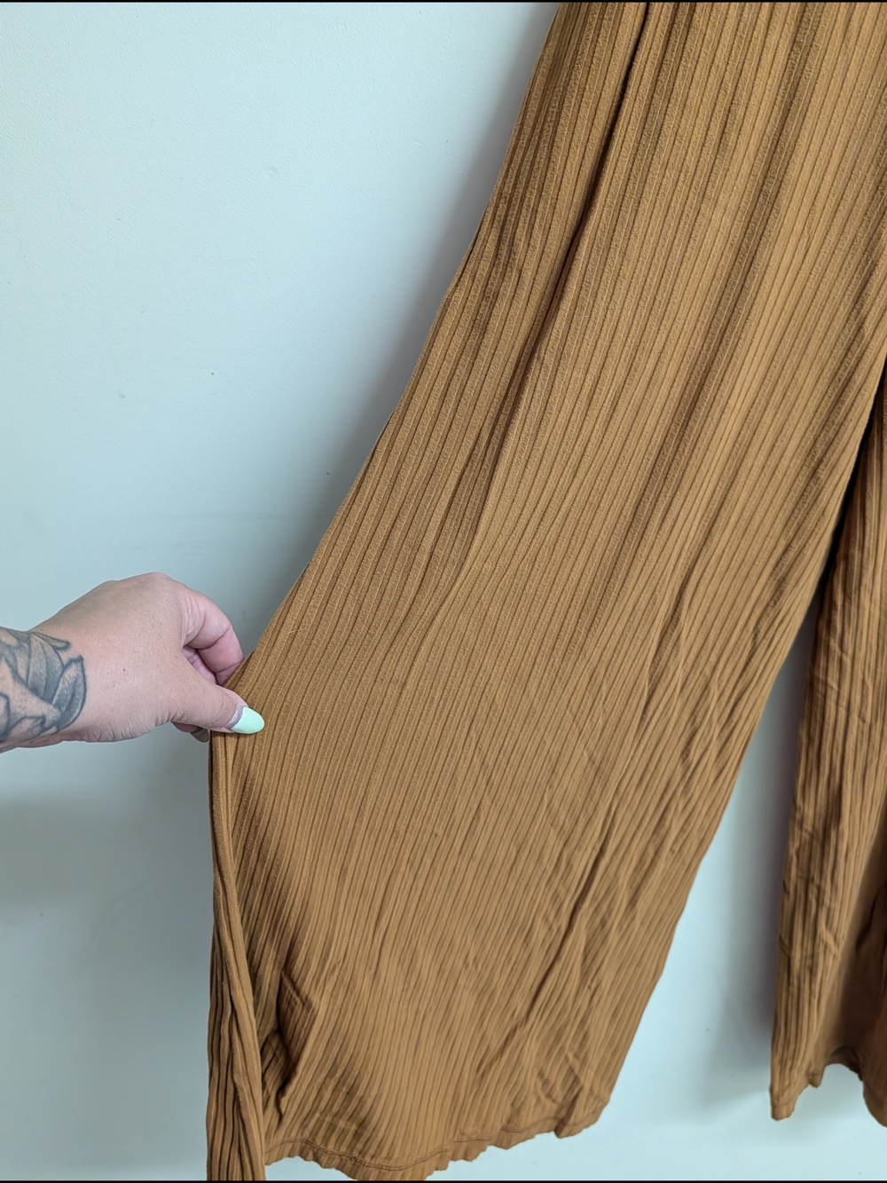 Free People Movement Women's Boho Pleated Pull On Pants in Camel Small - Picture 4 of 9